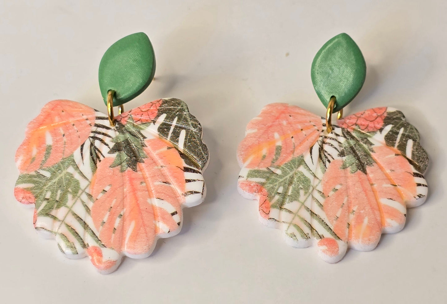 Boucles d’oreilles tropical rose - Acier inoxydable