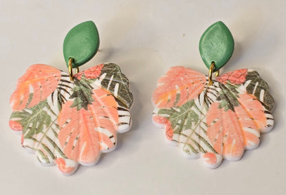 Boucles d’oreilles tropical rose - Acier inoxydable